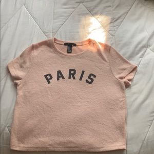 NEVER WORN FOREVER 21 SOFT, FUZZY, CROP TOP